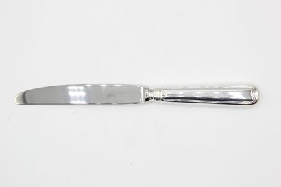 Complete set of table knives with silver...