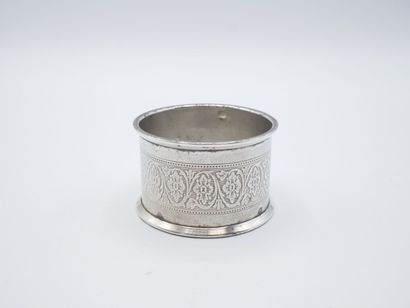 Silver napkin ring. Virgin cartouche on the...