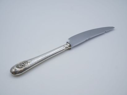 HENIN & Cie.

Cheese knife with silver handle...