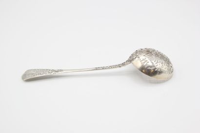 Vve COMPERE 

Silver sugar spoon with relief...