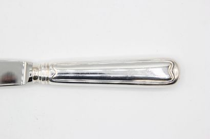 Complete set of table knives with silver...