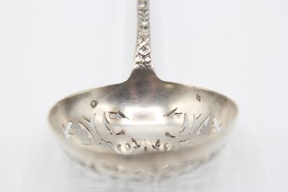 Vve COMPERE 

Silver sugar spoon with relief...