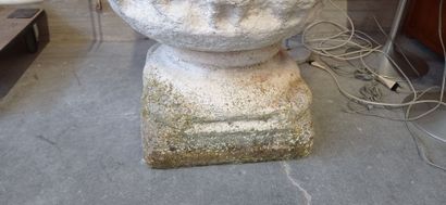 Vasque sur piédouche en pierre reconstituée.

Décor...
