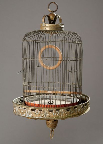 Birdcage in metal and patinated brass. 

The...
