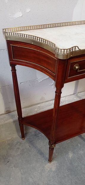 Mahogany and mahogany veneer trapezoidal...