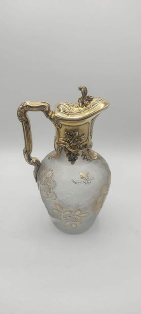 DAUM.

Decanter / ewer ART NOUVEAU in crystal...