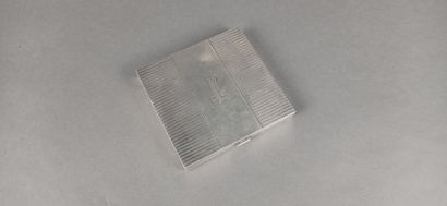 Silver cigarette box.

Monogrammed 