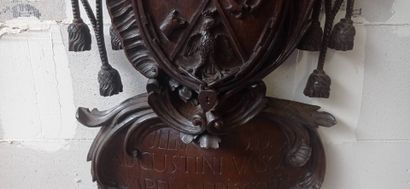 
Élément décoratif en bois sculpté ajouré...