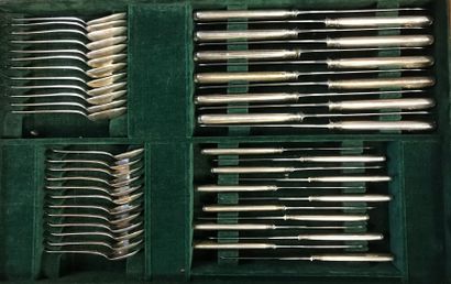Important silver menagere of 160 pieces,...
