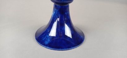 SEVRES

Coupe en porcelaine bleue poudrée.

Datée...