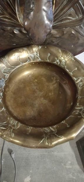 Wall fountain in copper or brass brassware...
