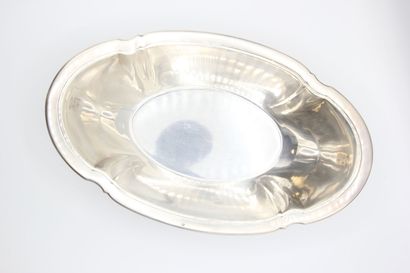 Oblong silver cup of slightly moved form.

Hallmark...