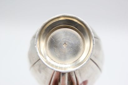 Silver tea/coffee set with filet and hollow...