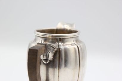 Silver tea/coffee set with filet and hollow...