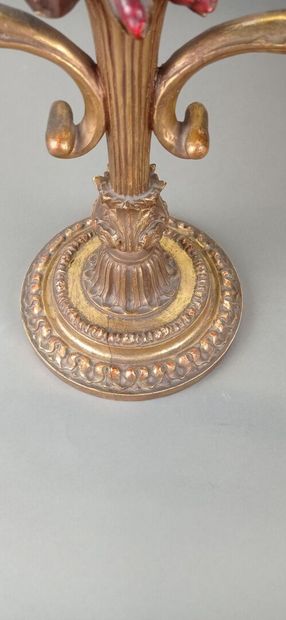 Pair of candlesticks with two arms of lights...