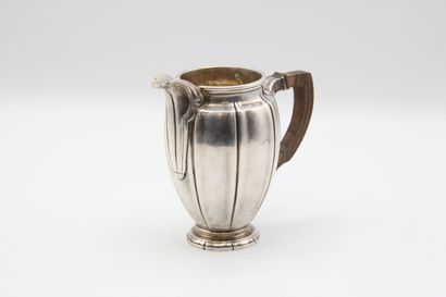Silver tea/coffee set with filet and hollow...