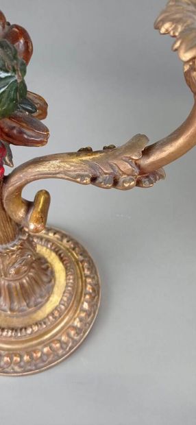 Pair of candlesticks with two arms of lights...