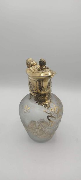 DAUM.

Decanter / ewer ART NOUVEAU in crystal...