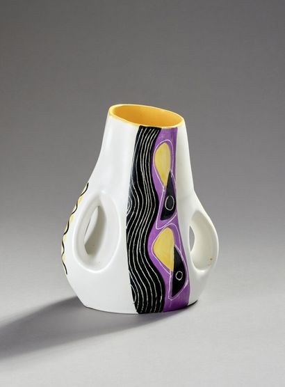 VALLAURIS

Vase à deux anses en céramique...