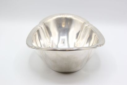 Oblong silver cup of slightly moved form.

Hallmark...