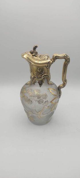 DAUM.

Decanter / ewer ART NOUVEAU in crystal...