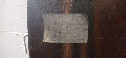 Curious sign of milkmaid in cut and painted...