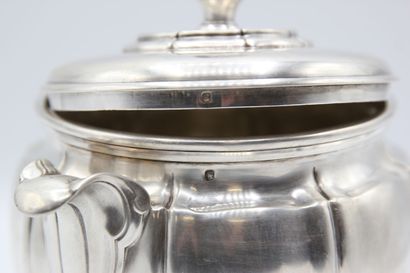 Silver tea/coffee set with filet and hollow...