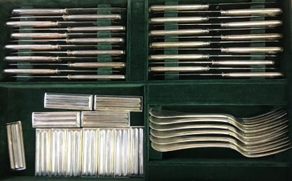 Important silver menagere of 160 pieces,...