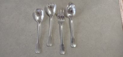 Important silver menagere, 172 pieces model...
