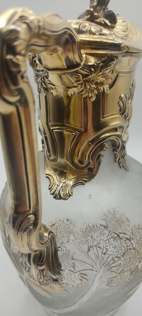 DAUM.

Decanter / ewer ART NOUVEAU in crystal...