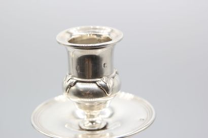 AUCOC

Silver candelabra with two intertwined...