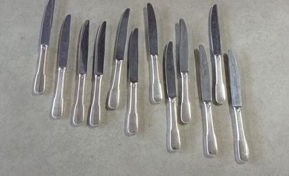 Important silver menagere, 172 pieces model...