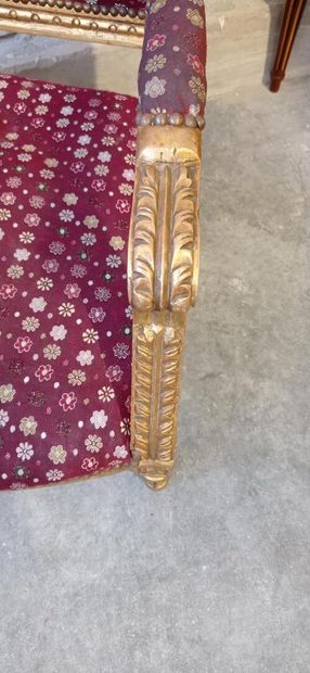Paire de fauteuils à dossier plat en bois...