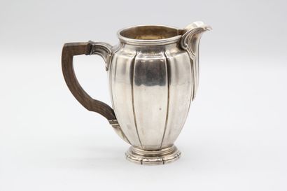 Silver tea/coffee set with filet and hollow...