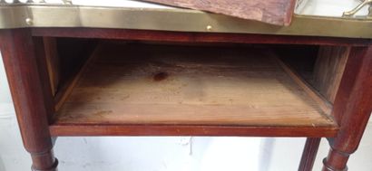 Mahogany and mahogany veneer trapezoidal...