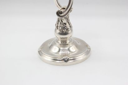 AUCOC

Silver candelabra with two intertwined...