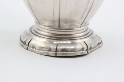 Silver tea/coffee set with filet and hollow...