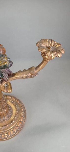 Pair of candlesticks with two arms of lights...