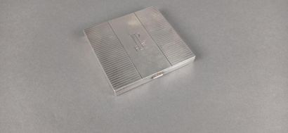 Silver cigarette box.

Monogrammed 