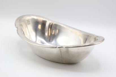 Oblong silver cup of slightly moved form.

Hallmark...