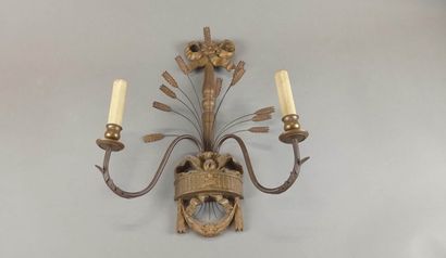 Suite of four sconces with two arms of lights...