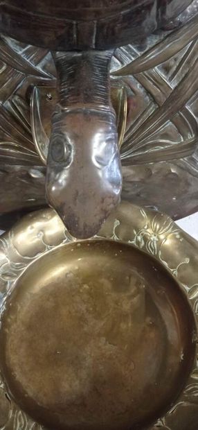 Wall fountain in copper or brass brassware...