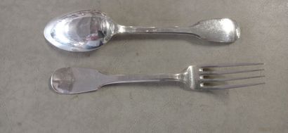 Important silver menagere, 172 pieces model...