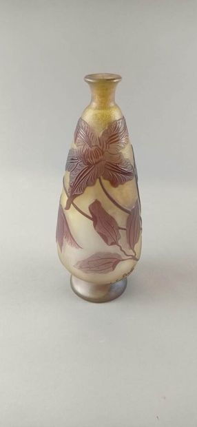 Émile GALLÉ (1846-1904).

Vase piriforme...