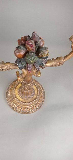 Pair of candlesticks with two arms of lights...