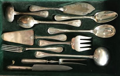 Important silver menagere of 160 pieces,...
