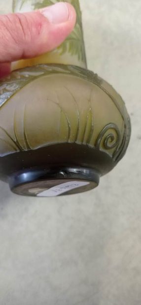 Émile GALLÉ (1846-1904).

Vase à long col...