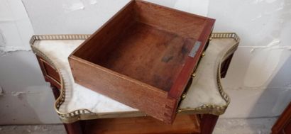 Mahogany and mahogany veneer trapezoidal...