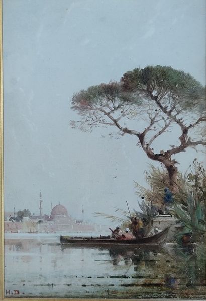École du XIXè siècle, monogrammée 