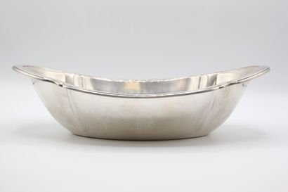 Oblong silver cup of slightly moved form.

Hallmark...